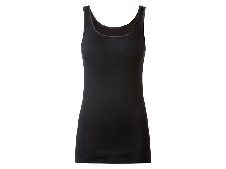 Ein schwarzes Tanktop für Frauen.