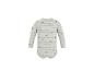Langärmeliger Baby-Body, gestreift, mit Bären- und Wolkenmuster.