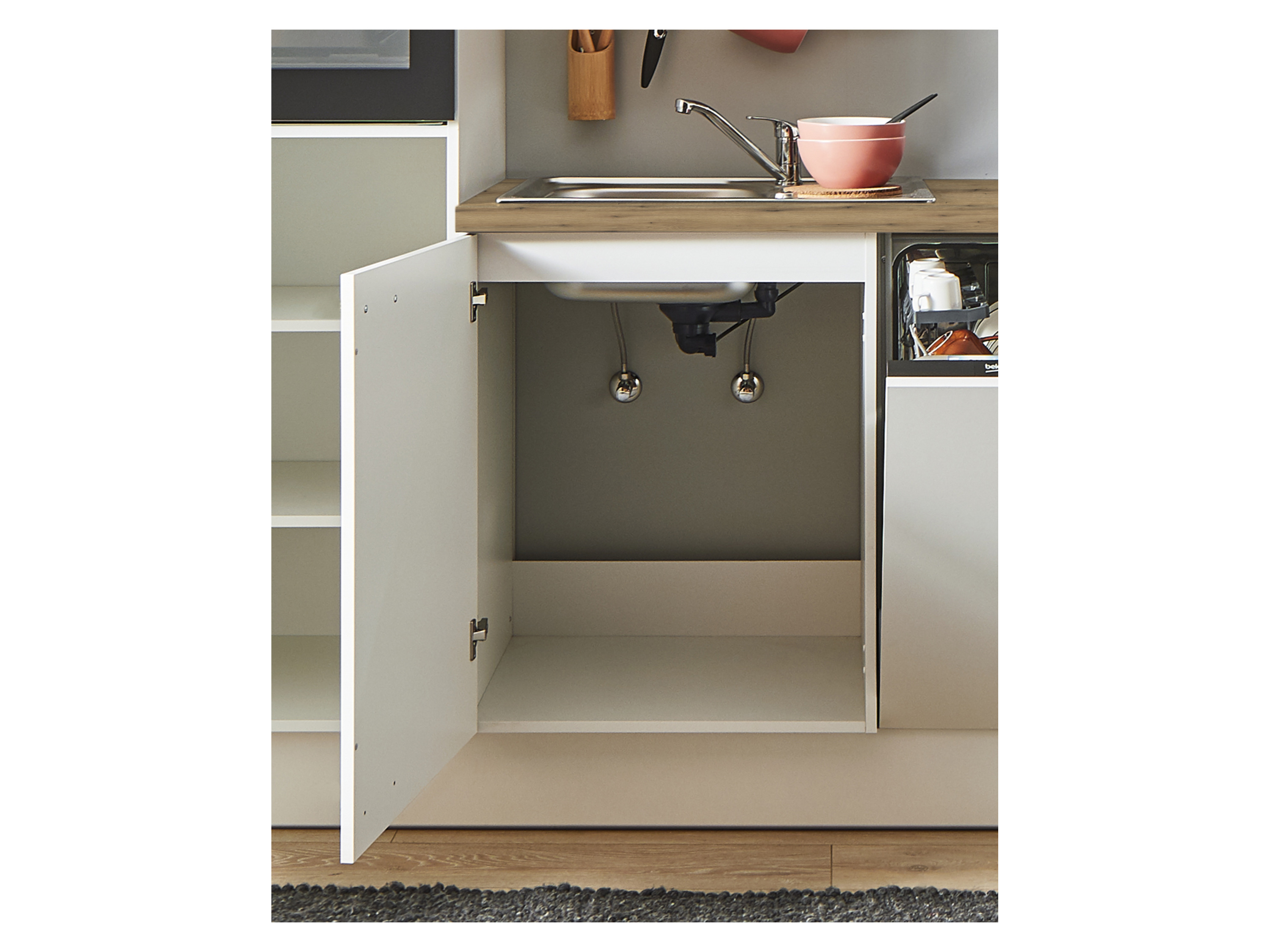 Thumbnail - Pinolino Küchenzeile, 270/280 cm, mit Elektrogeräten (Anschlag links, Weiß, 280 cm)