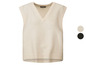 Beige Strickweste ohne Ärmel