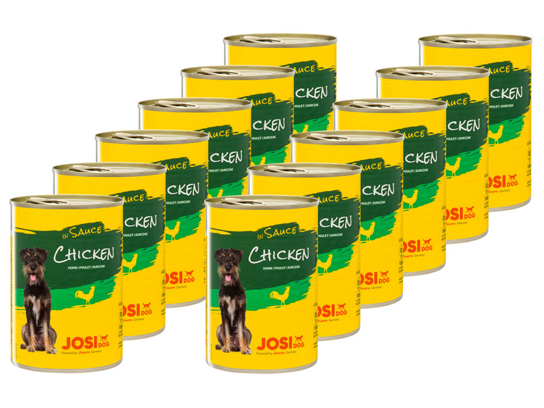 Gehe zu Vollbildansicht: JosiDog Hundenassnahrung Chicken in Sauce, 12 x 415 g - Bild 1