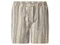 Herren-Shorts mit grau-weißen Streifen und Kordelzug