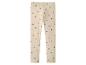 Beige Leggings mit schwarzen Herzen
