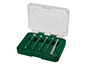 Set mit 5 Diamantbohrern von 5 bis 10 mm in einer grünen Box 578K2DE