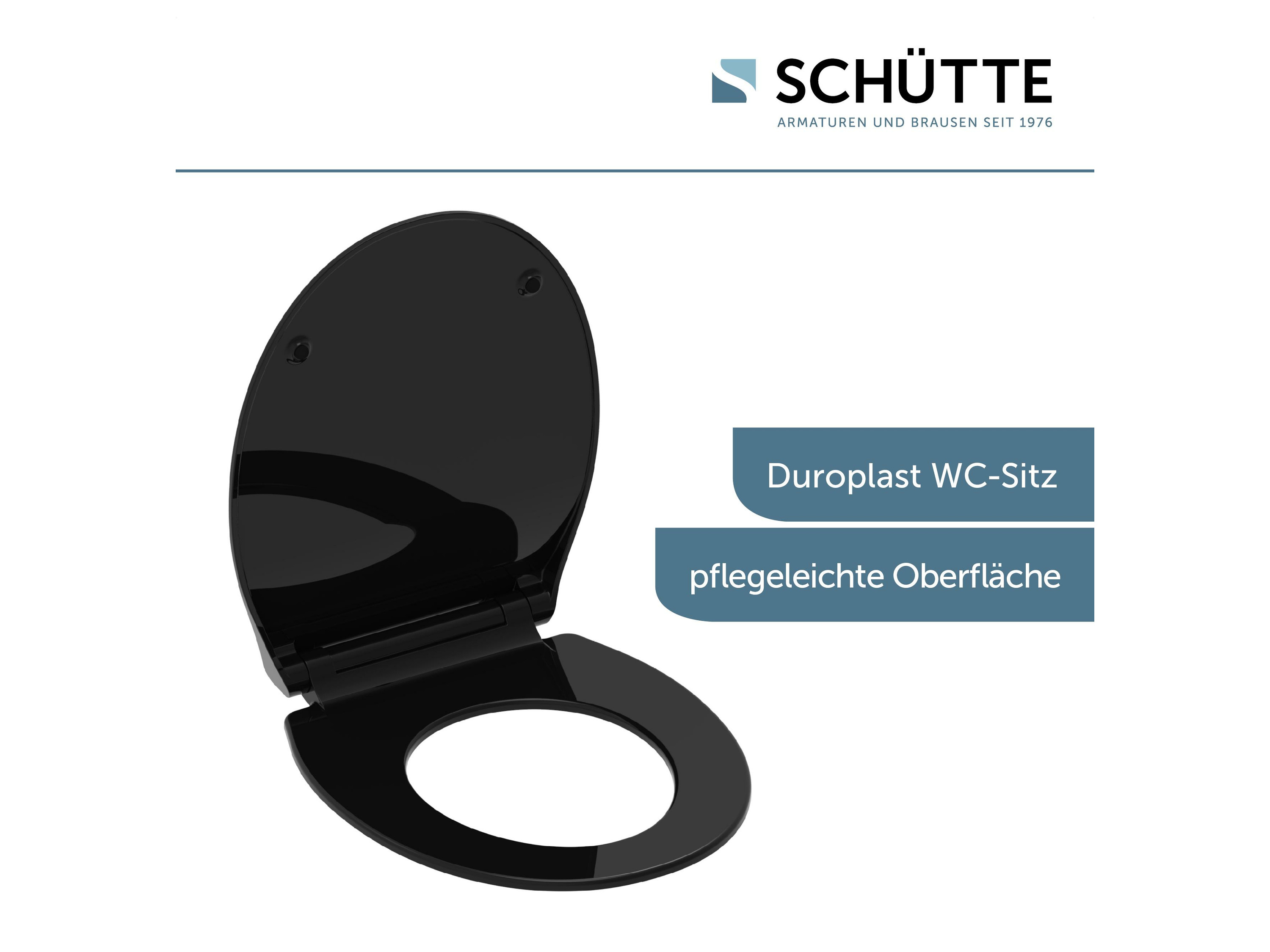 Schütte WC-Sitz SLIM, Duroplast, Absenkautomatik, Schnellverschluss, besonders flache Form – Bild 3 von 4