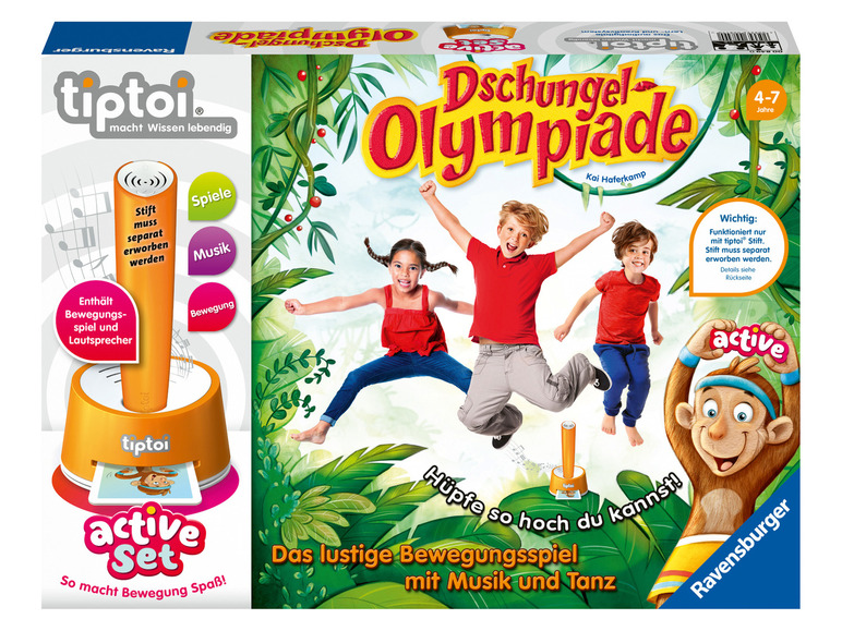 Gehe zu Vollbildansicht: Ravensburger Tiptoi ACTIVE Set »Mitmach-Abenteuer« / »Dschungel-Olympiade« - Bild 3