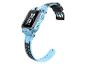 Blaue Kinder-Smartwatch mit Digitalanzeige und perforiertem Armband.