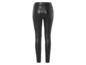 Schwarze Lederleggings für Damen.