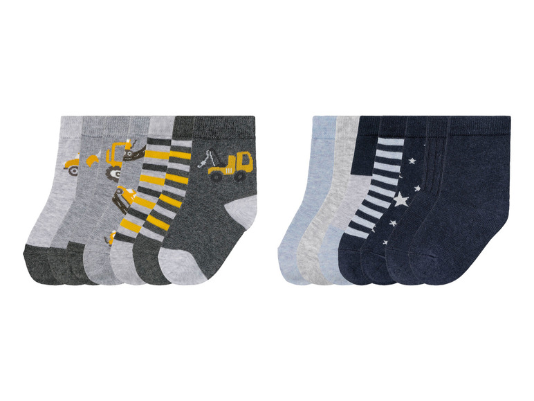 Gehe zu Vollbildansicht: lupilu Kleinkinder Jungen Socken, 7 Paar, hoher Bio-Baumwollanteil - Bild 1