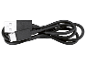 Ein schwarzes USB-C-Ladekabel.