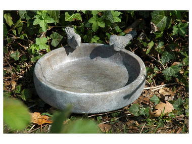 dobar Vogeltränke »Pool-Oase«, Ø 24,5 x H 5,5 cm, aus Keramik, witterungsbeständig