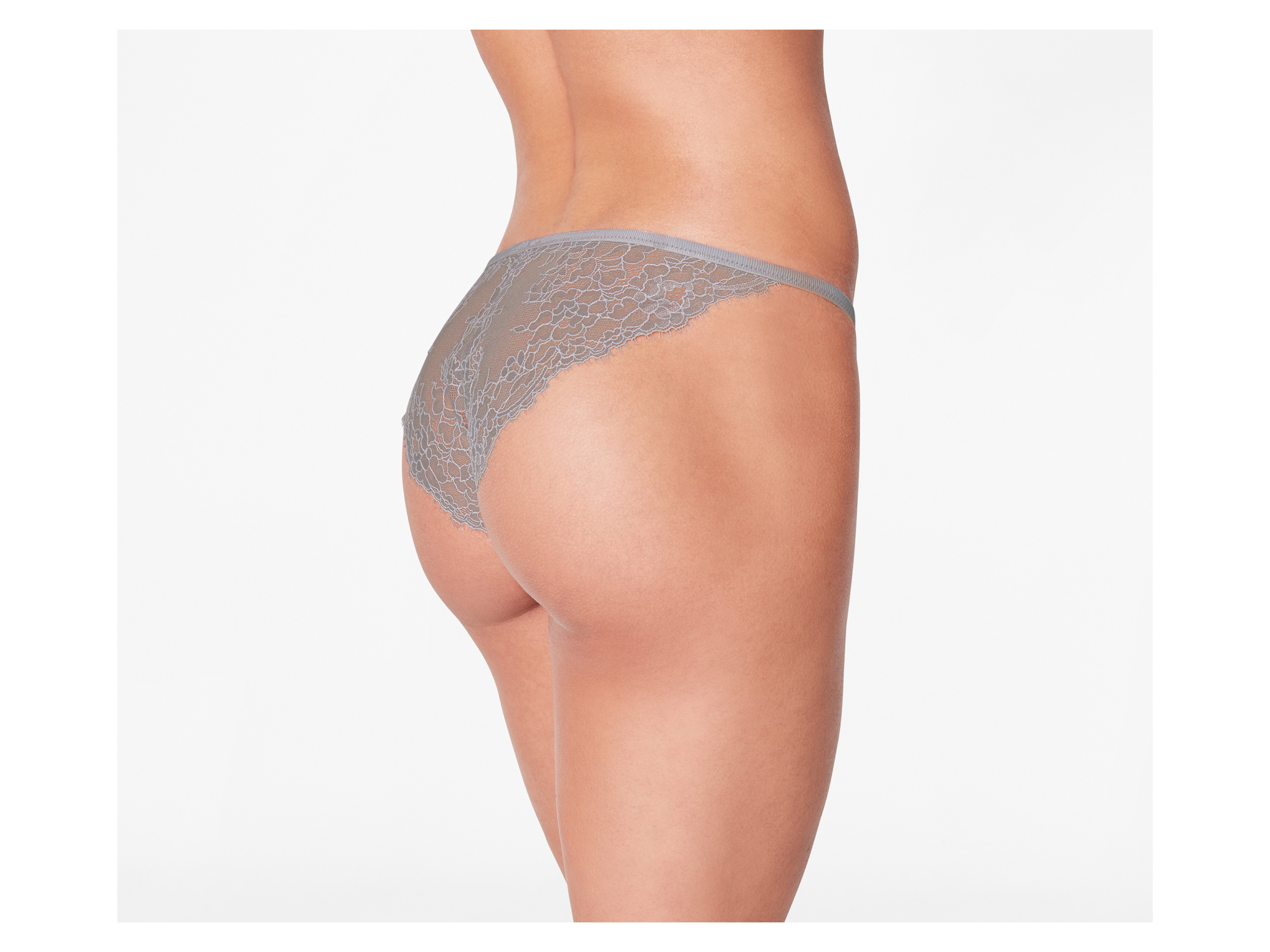 Thumbnail - esmara® Damen Slips mit Spitze, 2 Stück (Silber, M(40/42))