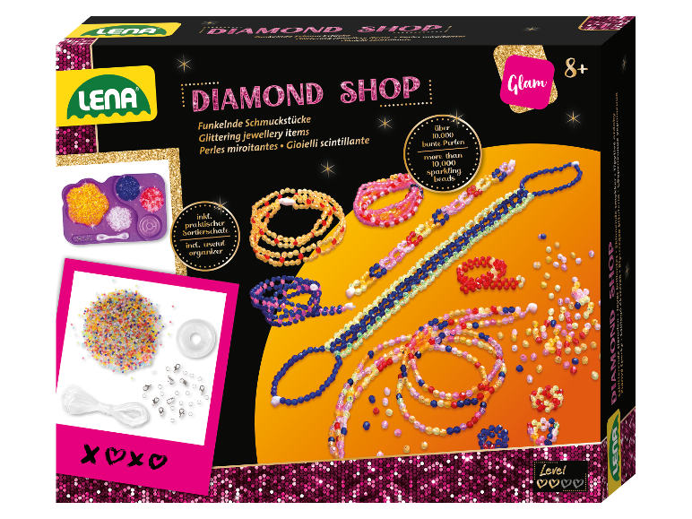 Lena Diamond Shop: Bastelset zum Erstellen von glitzerndem Schmuck.