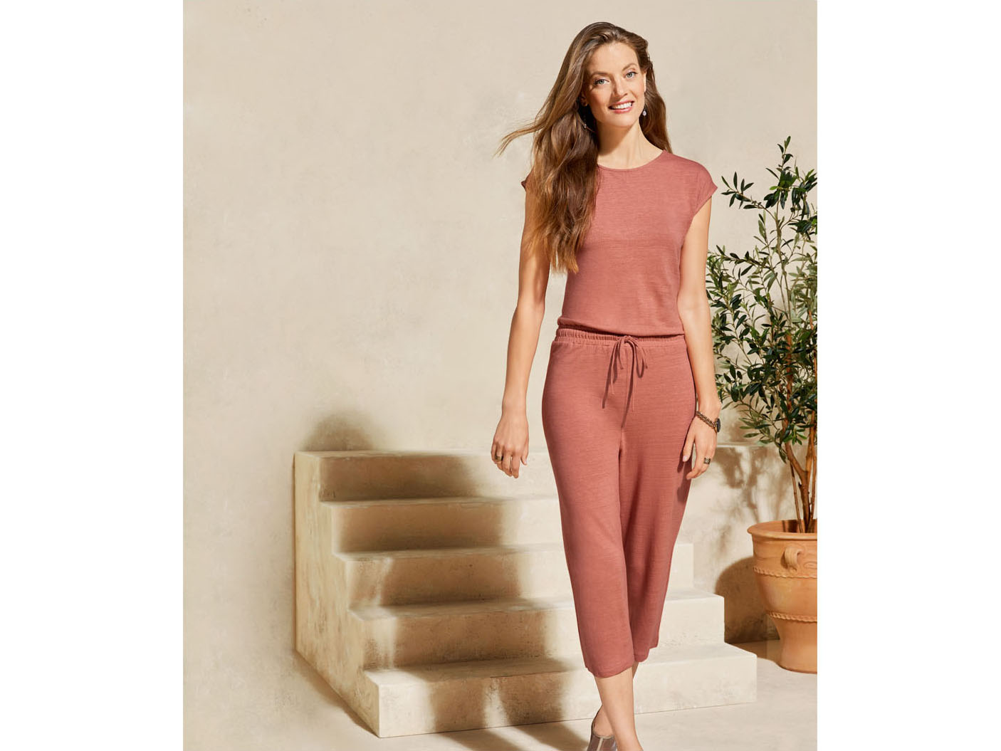 ESMARA® Damen Jumpsuit (Koralle, L(44/46)) – Bild 2 von 4