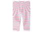 Kinder Leggings mit roten und weißen Streifen.