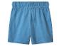 Blaue Kinder-Shorts mit elastischem Bund.