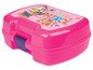 Eine rosa Lunchbox mit Paw Patrol-Motiven.