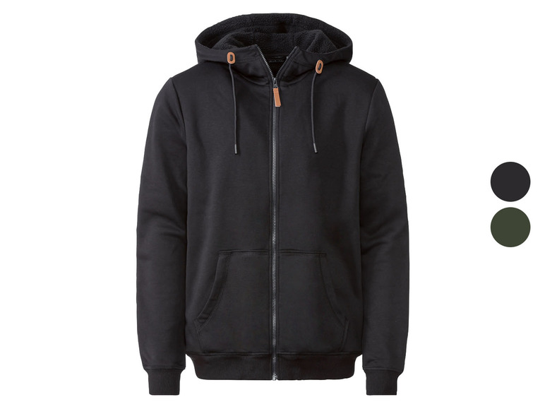 Schwarzer Kapuzenpullover mit Reißverschluss