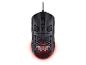 Schwarze Gaming-Maus mit LED-Beleuchtung und perforiertem Gehäuse