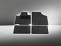 Satz von vier schwarzen Autofußmatten