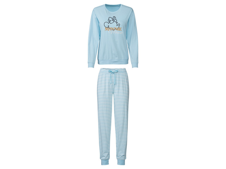 Gehe zu Vollbildansicht: Damen Pyjama, lang, aus weicher Single-Jersey-Qualität - Bild 6