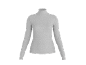 Grauer Damen-Rollkragenpullover mit langen Ärmeln