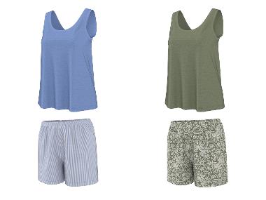 ESMARA® Damen Shorty Pyjama mit Leinen