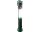 Grüne und graue Taschenlampe mit ausziehbarer Laterne.