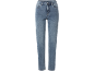 Blaue Damenjeans mit geradem Bein.