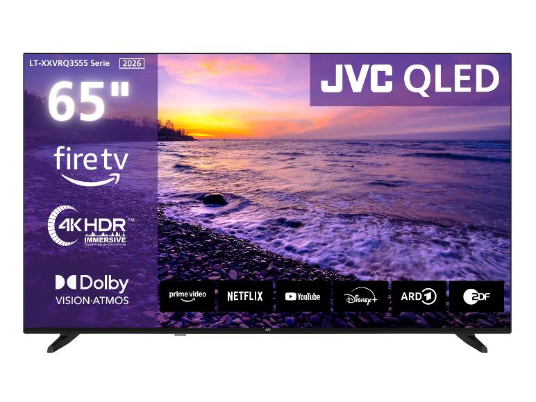 JVC 65' QLED Fire TV mit 4K HDR, Dolby Vision Atmos und Streaming-Apps