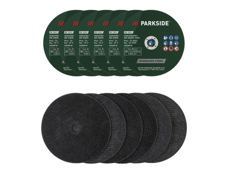Gehe zu Vollbildansicht: PARKSIDE® Trennscheiben-Set, für Metalltrennschneider, Ø 180 mm - Bild 1