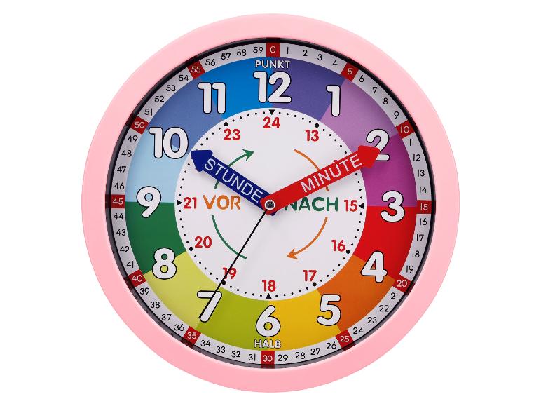 Bunter Kinderuhr, Uhrzeit lernen.