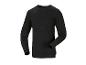 Schwarzes Langarm-T-Shirt für Herren mit Rundhalsausschnitt