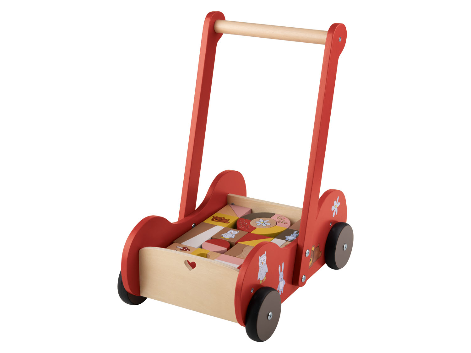 Playtive Holz Schiebewagen (Rot) | 04055332019165