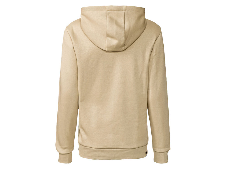 Beigefarbener Hoodie mit Kapuze, Rückansicht