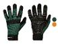 PARKSIDE Arbeitshandschuhe in Grün und Schwarz, Vorder- und Rückseite