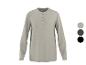 Herren Langarm-Henley-Shirt in Hellgrau mit drei Farboptionen.