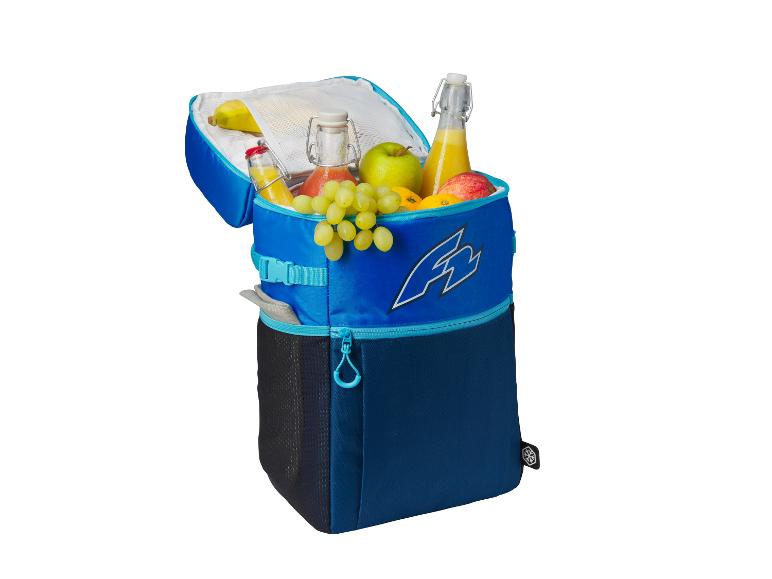F2 Kühltasche mit Obst und Säften.