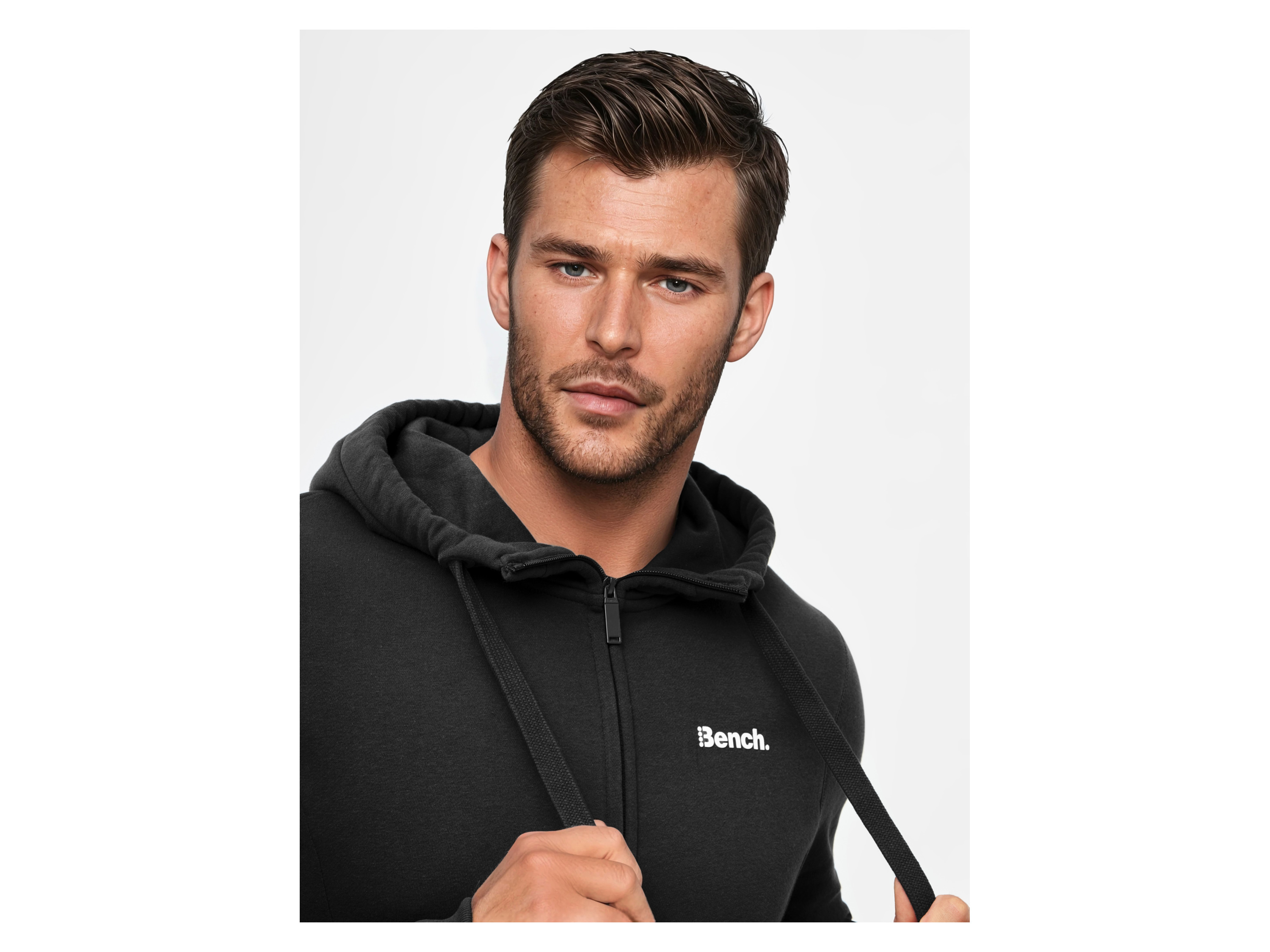 Thumbnail - BENCH Herren Sweathoodie/Sweatjacke (schwarz  (Sweatjacke), M)