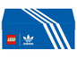 Eine blaue Box mit LEGO und Adidas Logos.