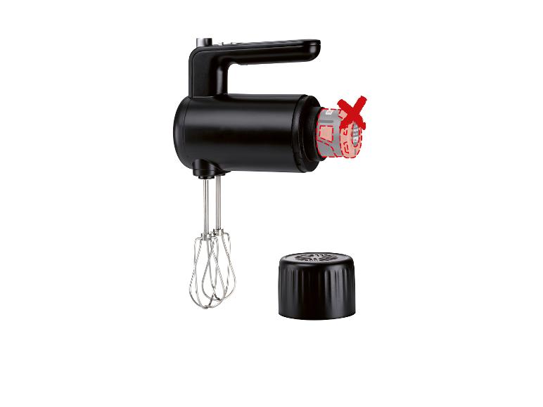 SILVERCREST® KITCHEN TOOLS 12V-Akku-Handmixer SHMA 12 A1 mit Rührbesen und Deckel.