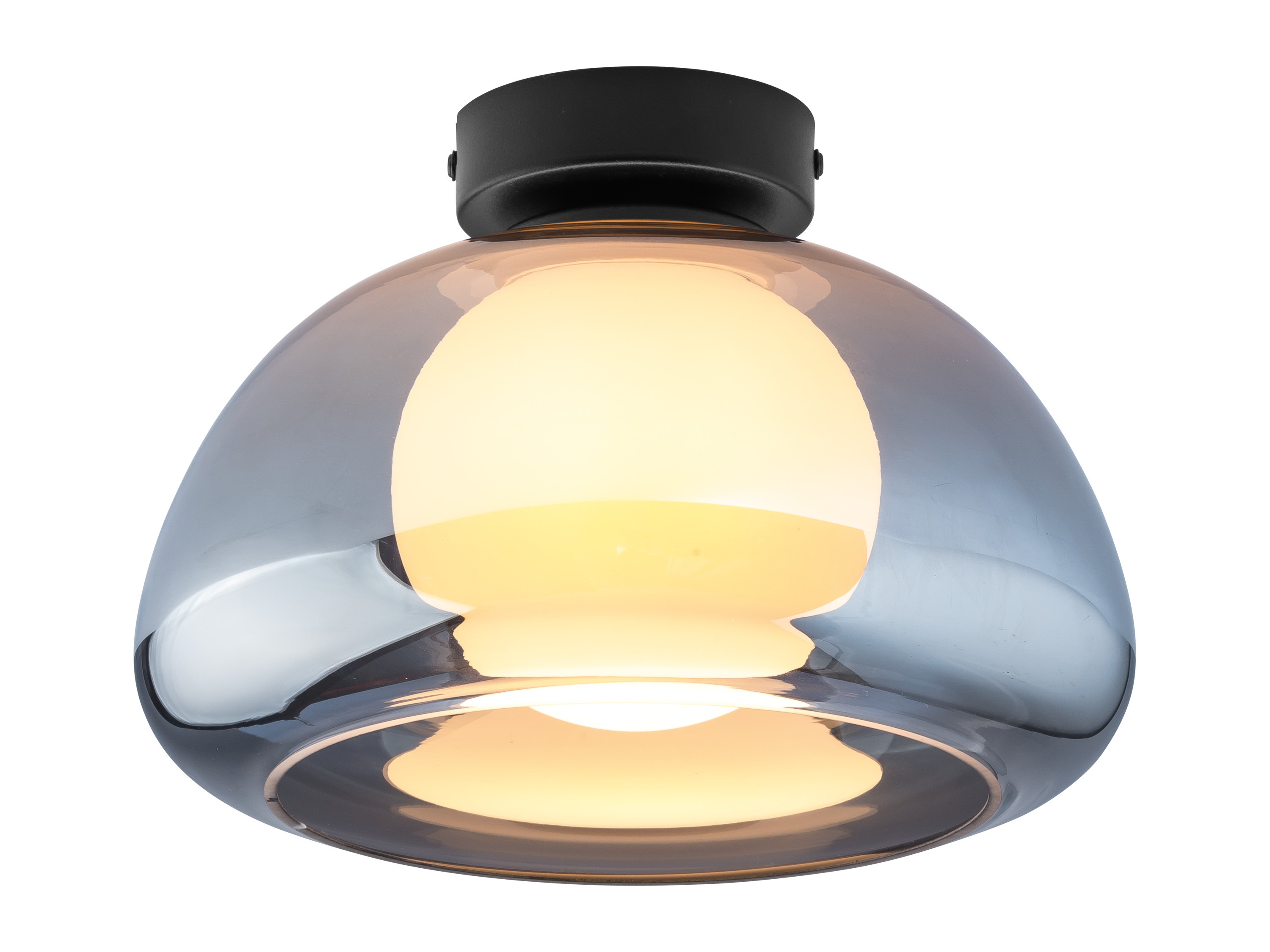 Thumbnail - LIVARNO home LED-Wand- und Deckenleuchte, Lampenschirm aus hochwertigem Glas (Grauglas)