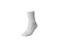 Weiße Socke mit rosa Kreisen.