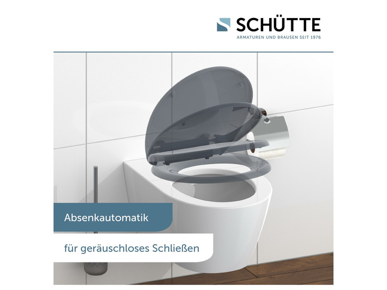 Gehe zu Vollbildansicht: Schütte WC Sitz Duroplast, mit Absenkautomatik und Schnellverschluss - Bild 32