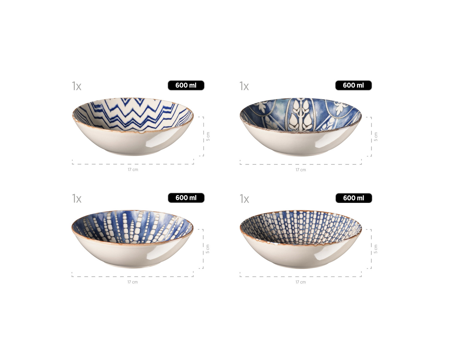 MÄSER Salat-Set »Iberico Blue«, 5-teilig, 4 Designs