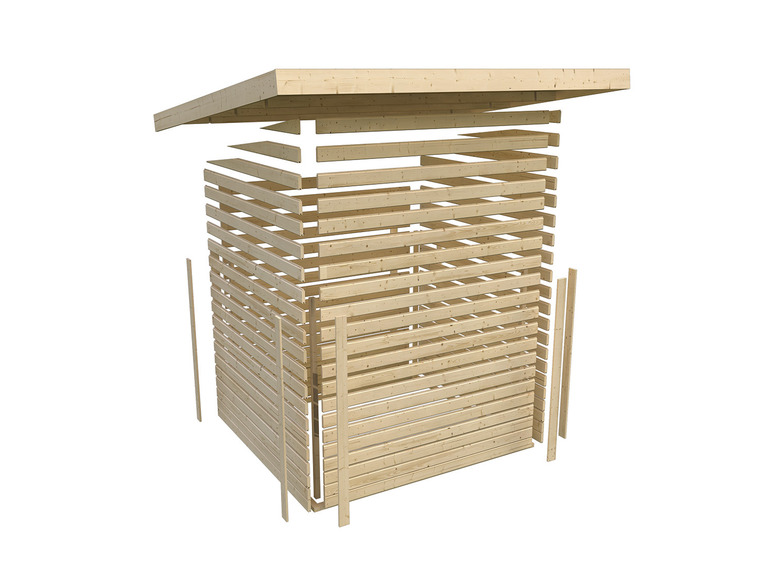 Karibu Gartenhaus »Trundholm 2«, Flachdach, inklusive Schleppdach und Doppelflügeltür