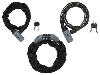 CRIVIT Fahrrad-Kettenschloss / Fahrrad-Panzerkabelschloss