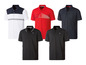 Sechs verschiedene Poloshirts von Craft, darunter ein weißes, rotes, schwarzes und blaues.