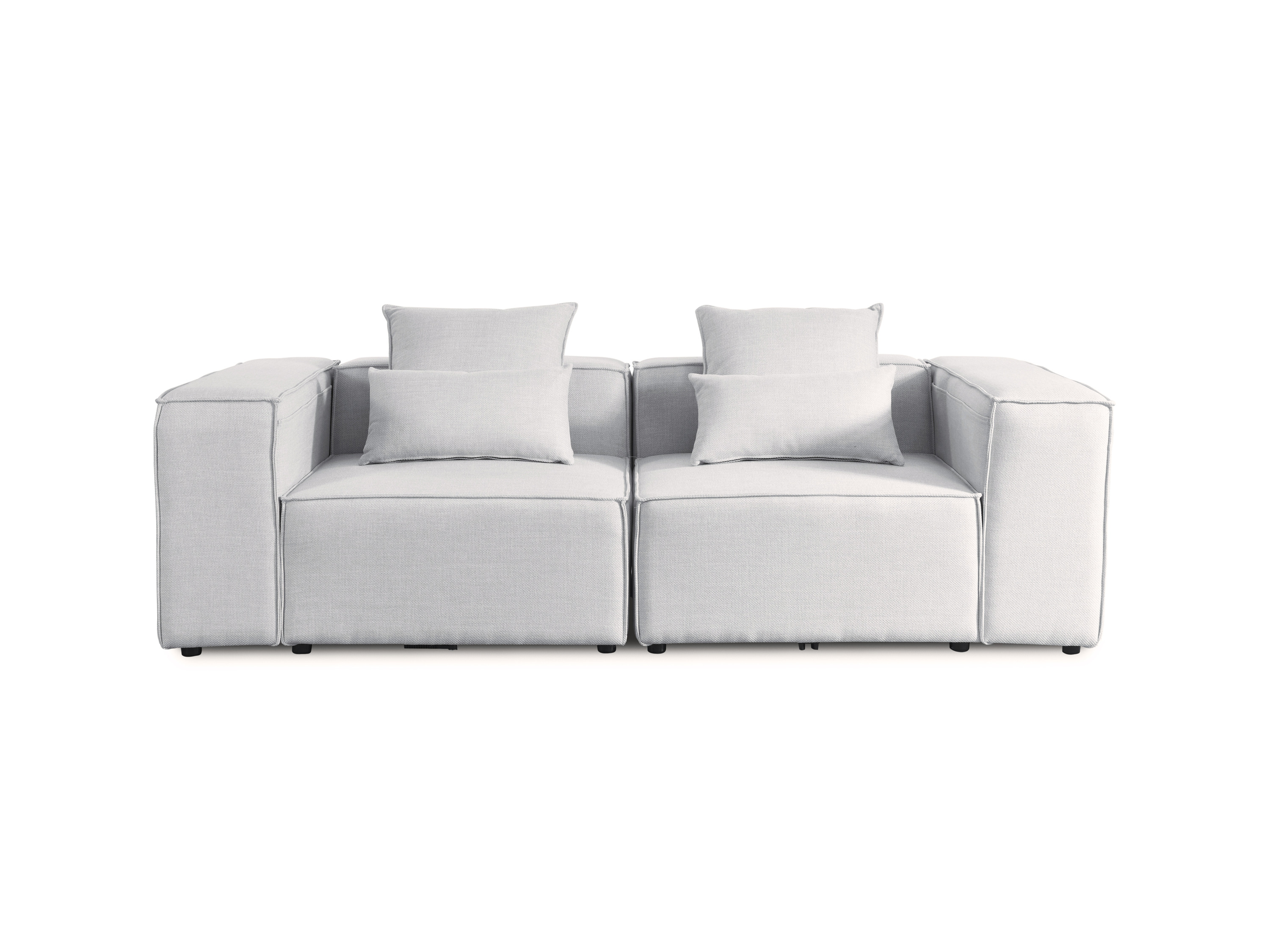 HOME DELUXE Sofa VERONA (S, Hellgrau)