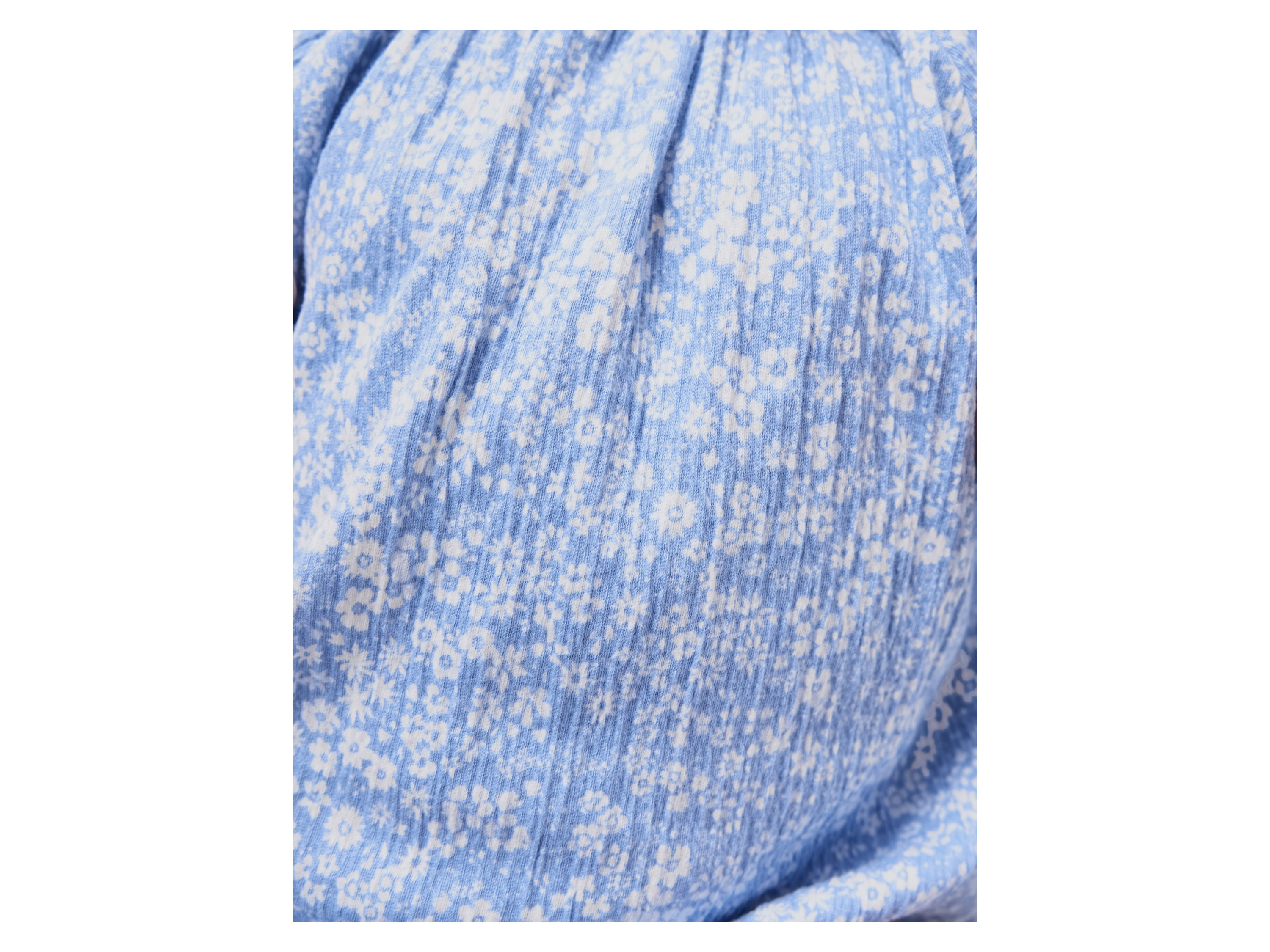 Thumbnail - lupilu® Baby Mädchen Body kurzarm (blau Blume, 62/68)